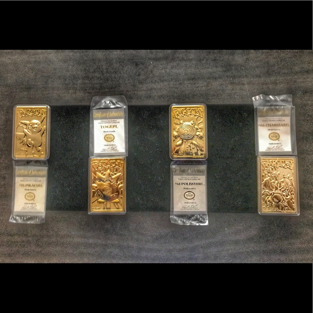 Burger King Pokémon 23K Gold-Plated Trading Cards